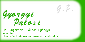 gyorgyi palosi business card